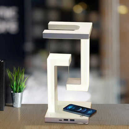 LEVITATING LED CHARGER LAMP