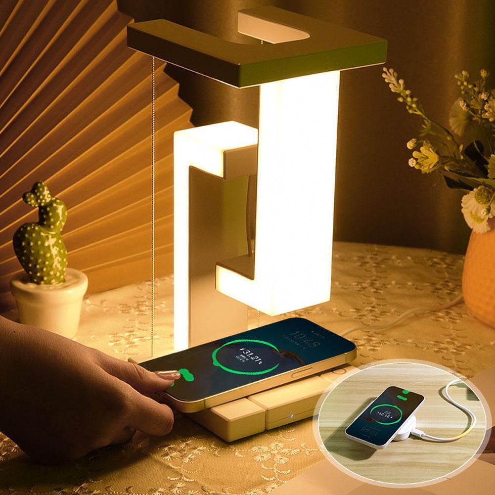 LEVITATING LED CHARGER LAMP